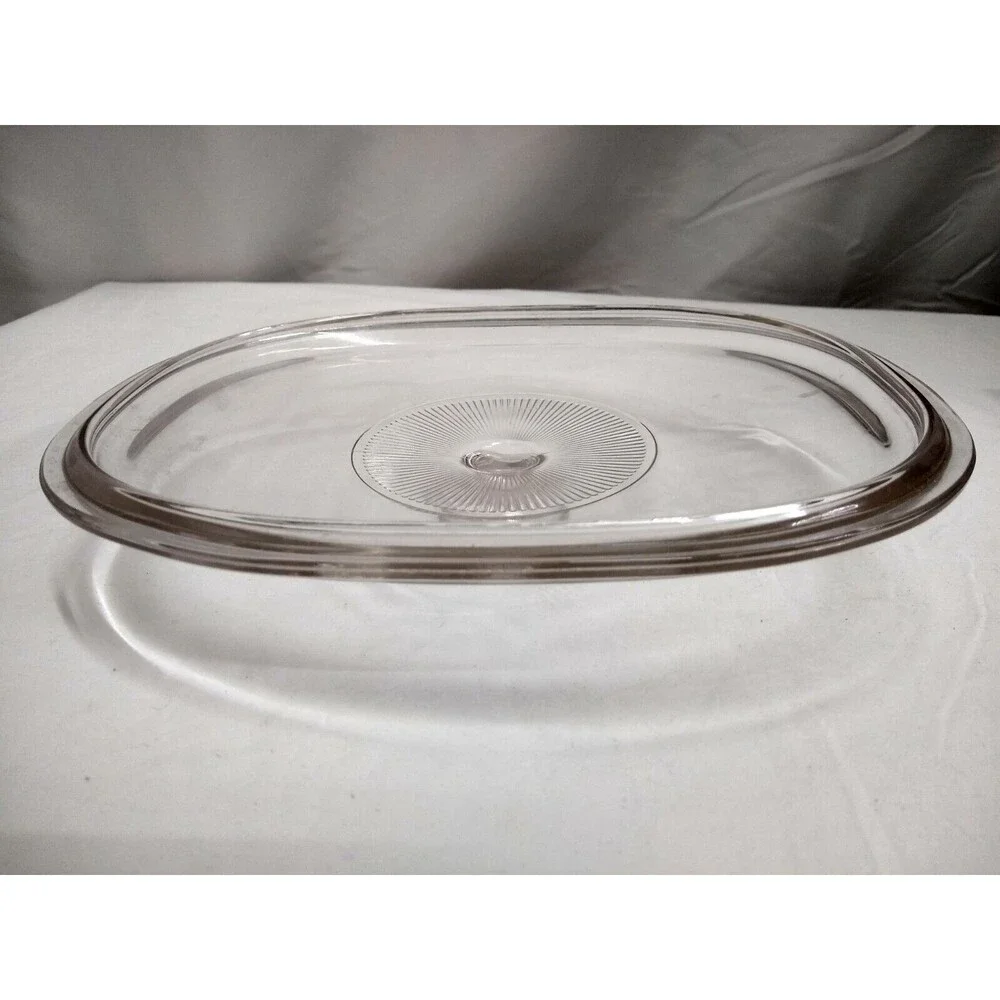 Vintage Pyrex Clear Oval Glass Replacement Lid DC1 1/2C-A #20 Made in the USA